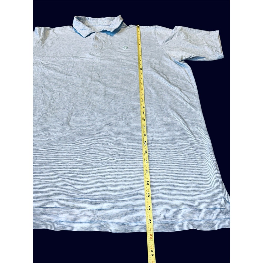 B. Draddy Polo Golf Shirt Congressional Country Club Men's 2XL Blue Striped‎ - Picture 8 of 8